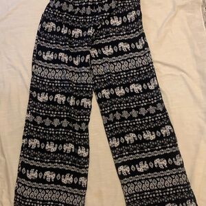 Joe Benbasset Charcoal and Ivory Patterned Pants